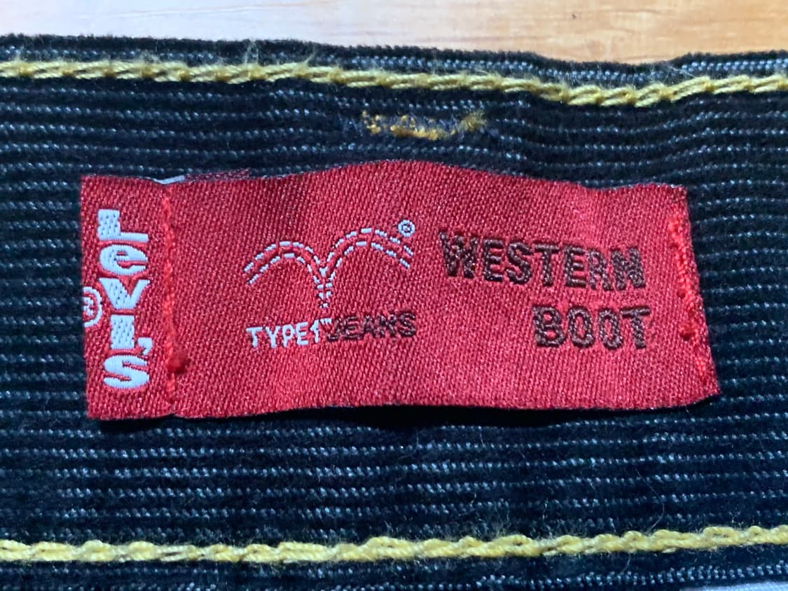 LEVIS TYPE 1 리바이스 타입원 웨스턴 부츠 코듀로이 팬츠 상품이미지5