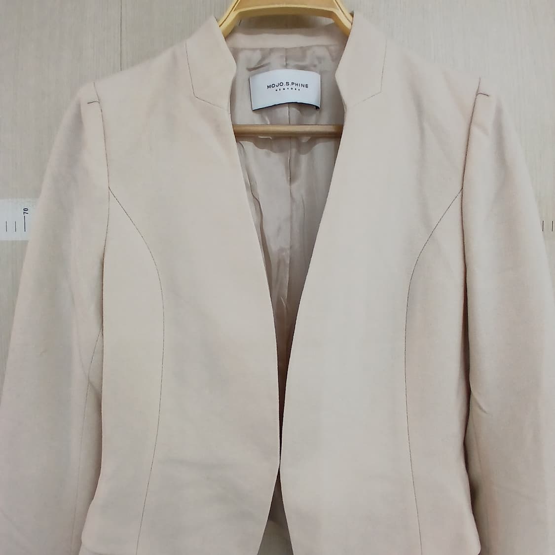 모조에스핀 아이보리 노카라 자켓 상품이미지2