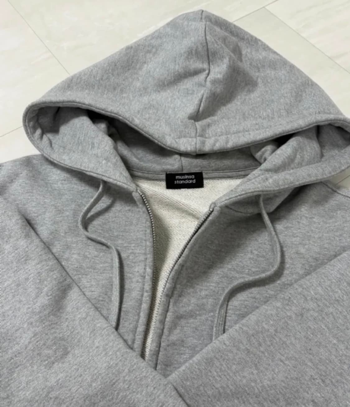 무탠다드 헤비웨이트 후드집업 그레이 2XL 상품이미지1