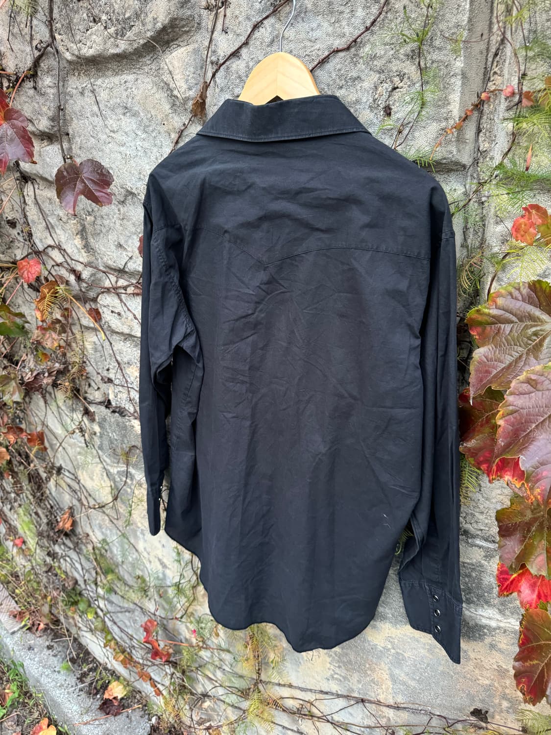 랭글러 빈티지 블랙 웨스턴 셔츠 105 상품이미지4