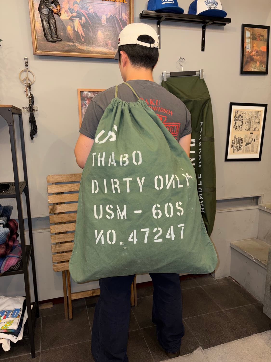 80-90’s US Army stencil laundry bag 상품이미지3
