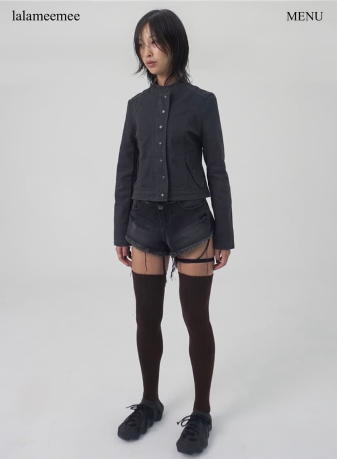 라라미미 워시드 바이커 자켓 상품이미지2