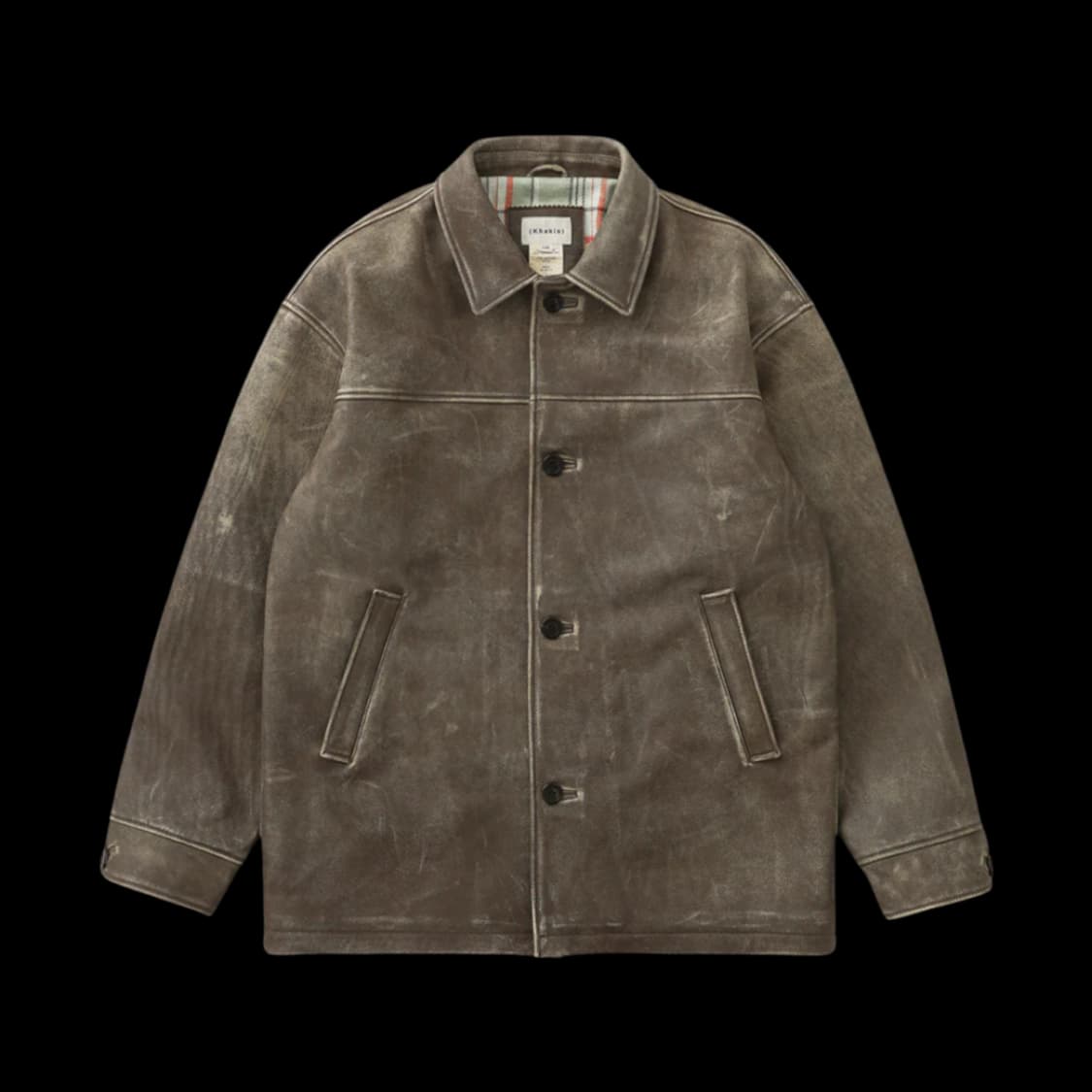 카키스 오웬 레더 자켓 브라운 M 상품이미지1