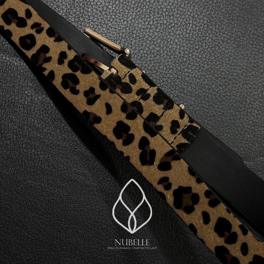 🌗 Leopard hair belt / 호피 레오파드 골드바 벨트 상품이미지8