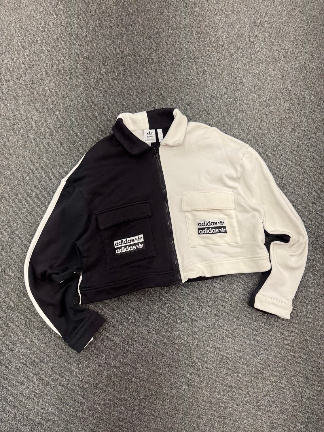 S)아디다스 빈티지 크루엘라 하프 크롭 져지 집업 상품이미지1