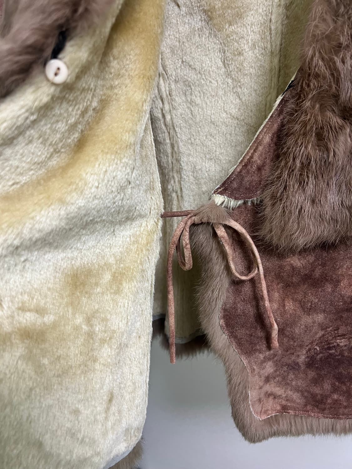 토끼털퍼트리밍 무스탕 갸루 y2k 상품이미지5