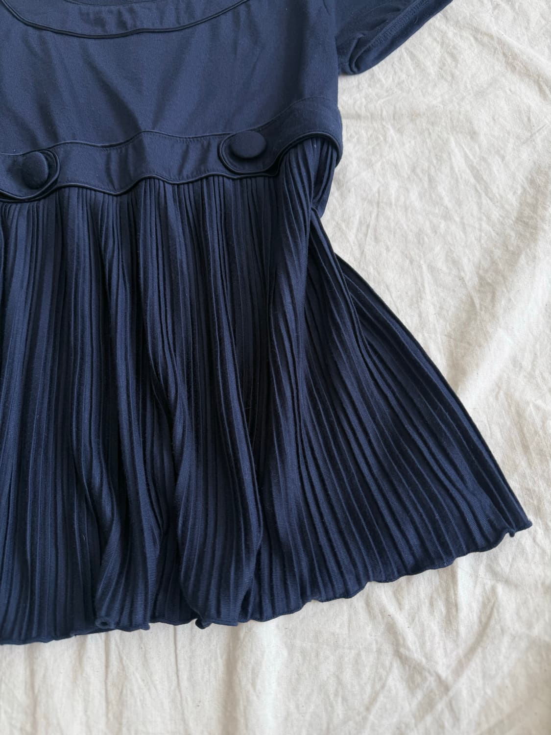 네이비 로걀 러블리 긱시크 반팔 상품이미지3