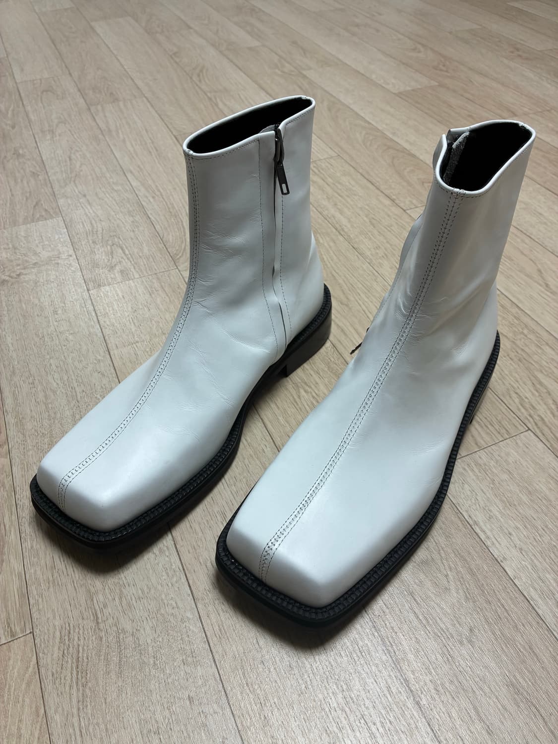 [새상품] 피렌체아뜨리에 중앙절개 와이드 스퀘어토 집업부츠 5705 상품이미지1