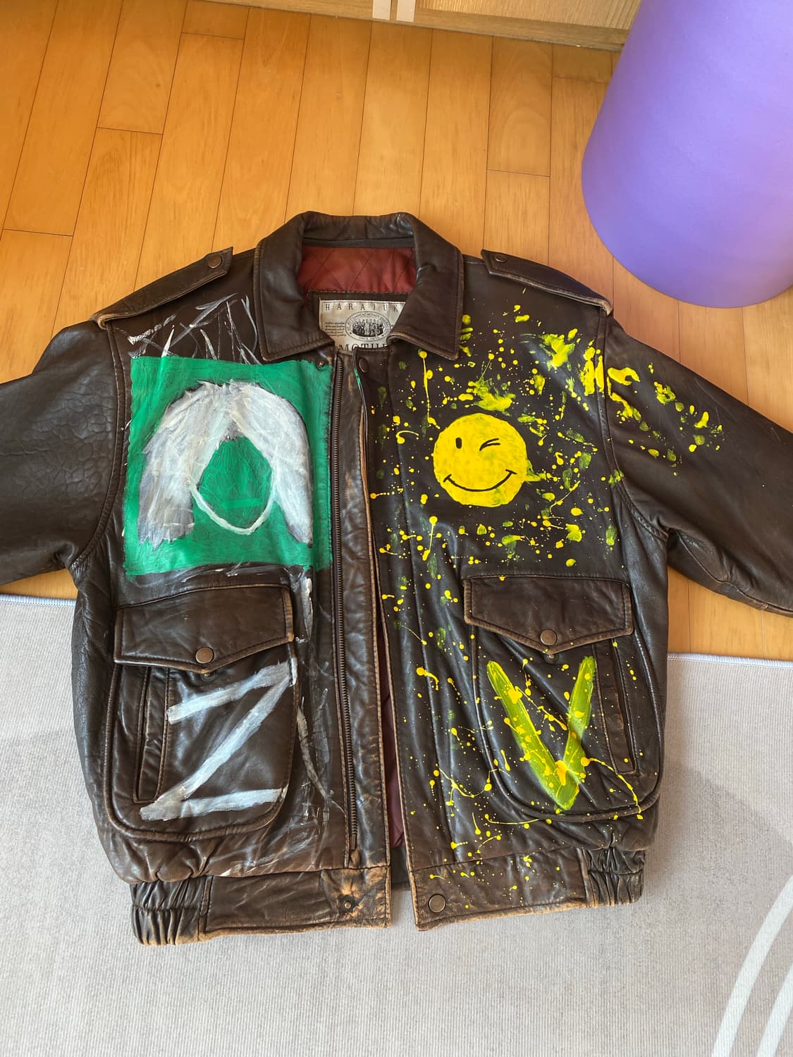 페인팅 커스텀 램스킨 가죽자켓 상품이미지1