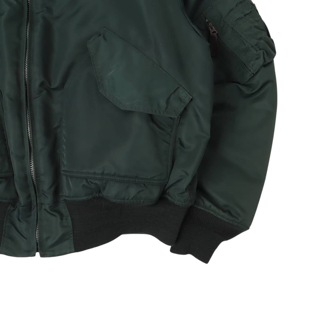 알파인더스트리 그린 cwu-45p 레더카라 자켓 상품이미지4