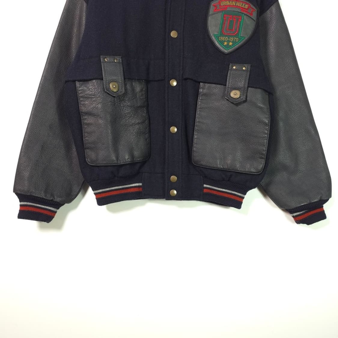 Urban Hills 울&레더 바시티 자켓 Tokyo Japan 빈티지 상품이미지4
