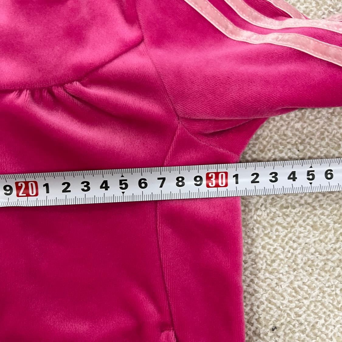 36 아디다스 키즈 벨벳 후드 집업 자켓 0123M 상품이미지6