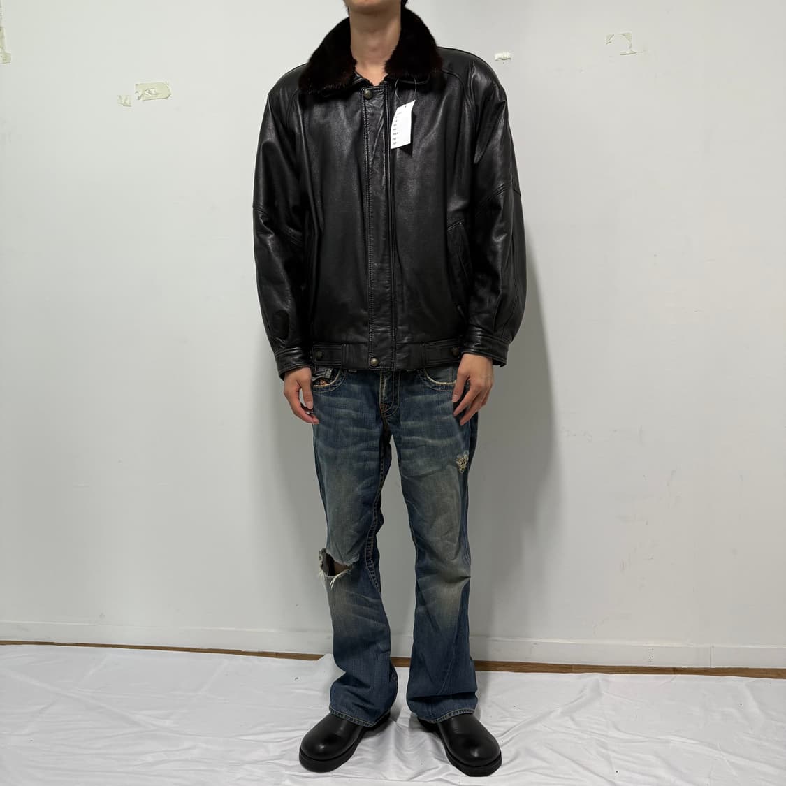  A2 레더자켓 블랙 (퍼 탈부착) 상품이미지3
