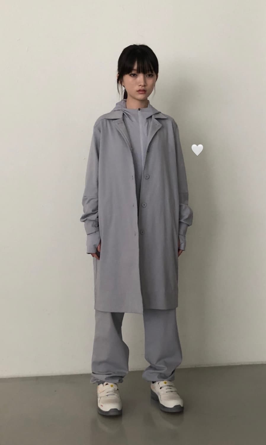 지초이 컴포트 코트 그래파이트 2 사이즈 상품이미지4