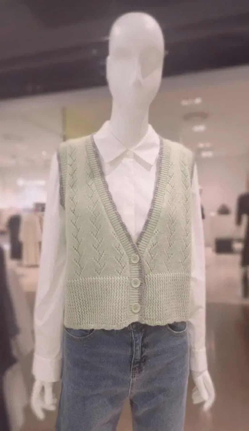 급처새상품!LAP 러블리한 니트조끼베스트 리즈리사st레니본st오즈세컨st 상품이미지6