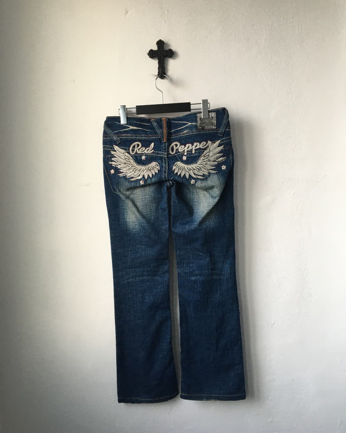 Red pepper back wing denim pants 상품이미지2