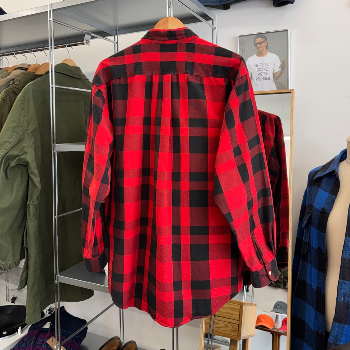 80s 타미힐피거 럼버잭 셔츠 made in KOREA (XL)  상품이미지3