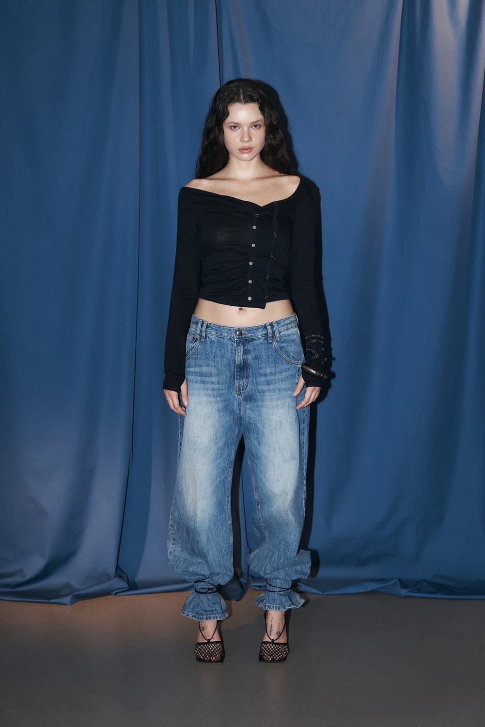 플리즈노팔로우 Dulce Unbal Button Long Sleeve T 상품이미지5