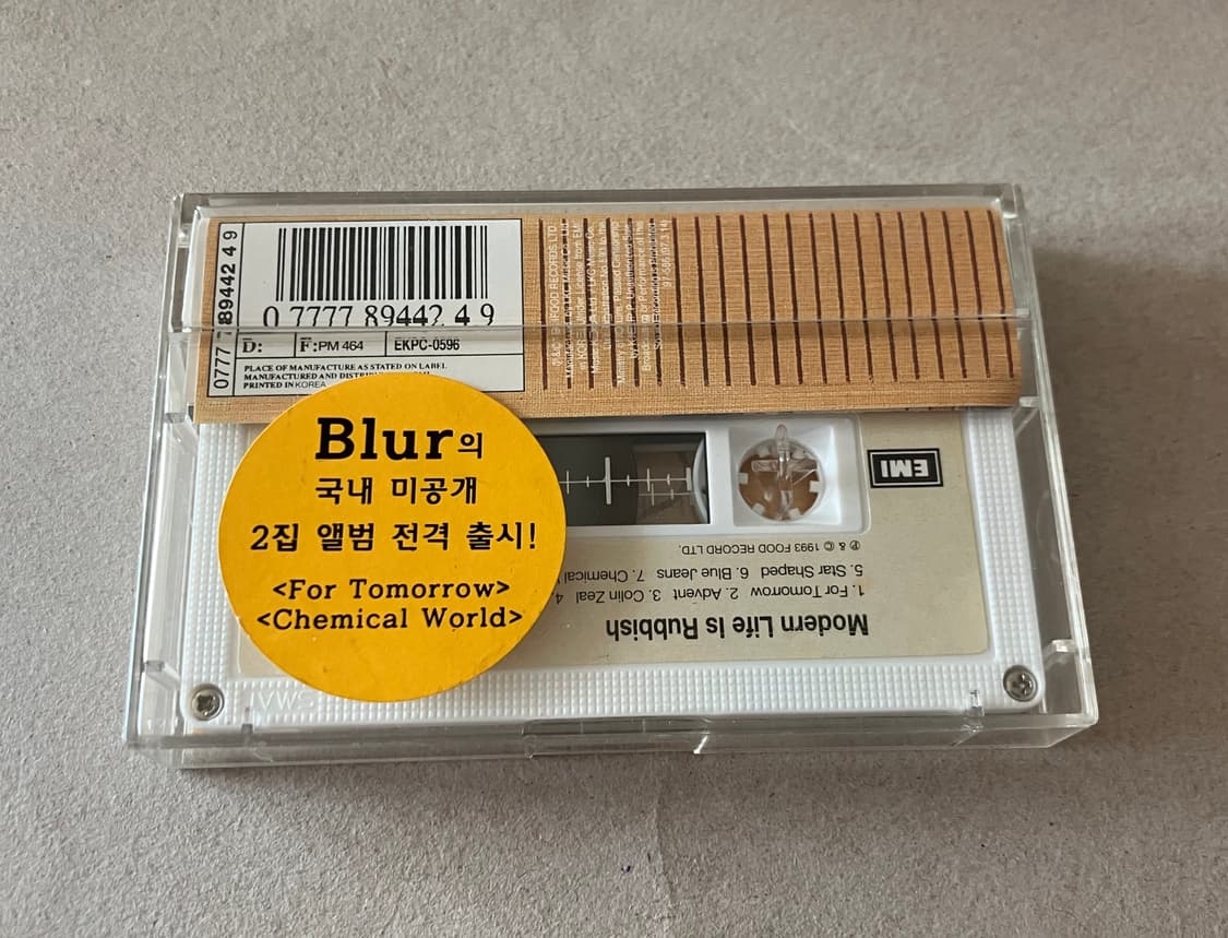 90년대 영국 브릿팝 Blur 블러 2집 국내 라이센스 초판 카세트테이프 상품이미지3