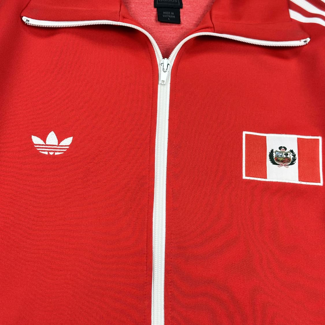 아디다스 페루 풋볼 레드 트랙탑 져지 (실측 XL) 상품이미지3
