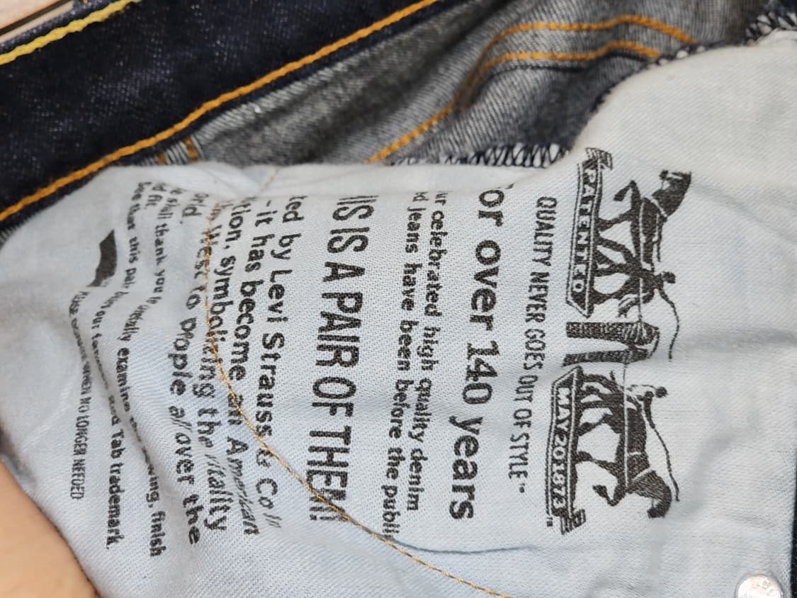 (31) 리바이스 511 청바지 생지 데님팬츠 스판 140주년판  상품이미지3