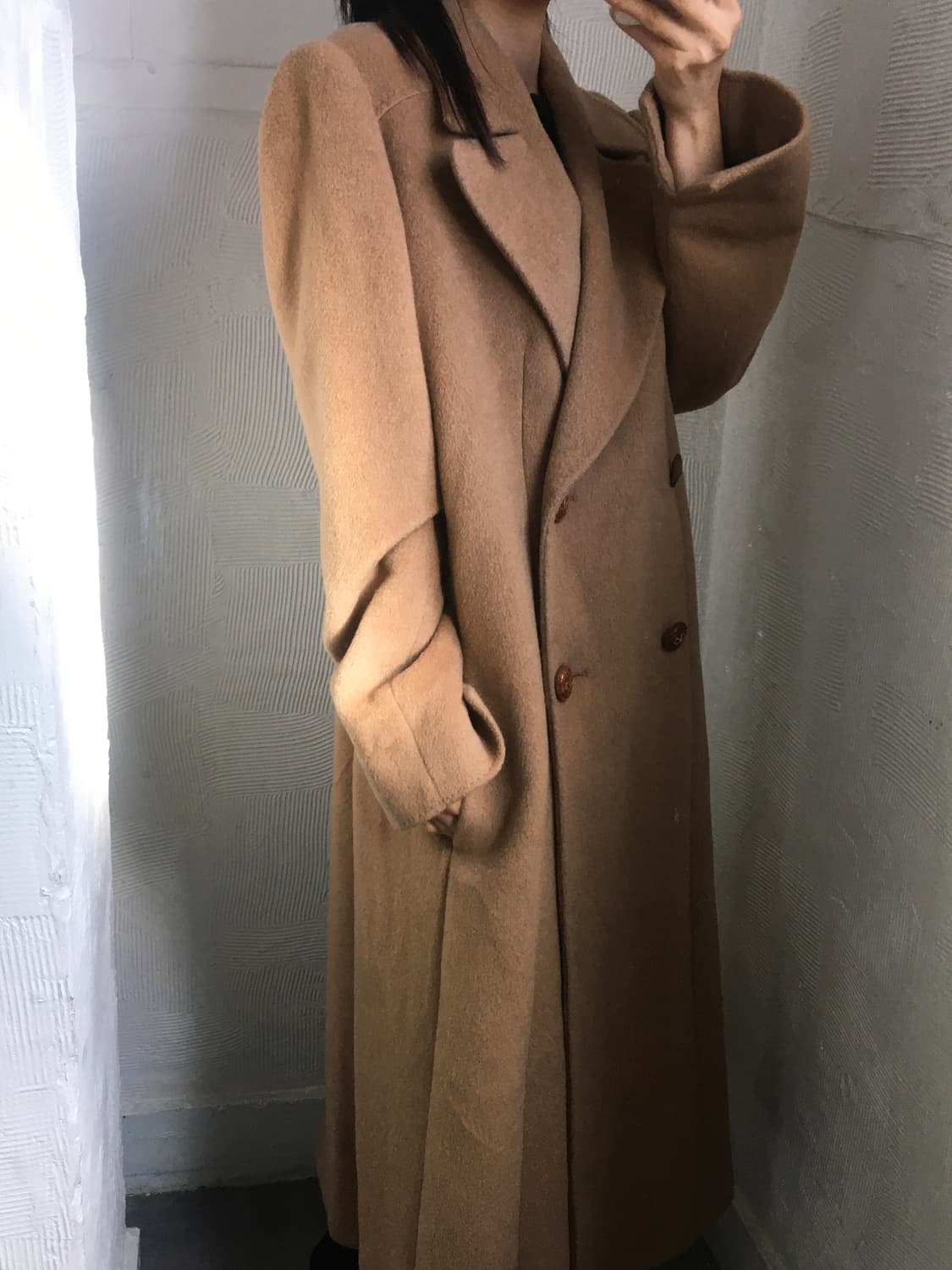 Valentino 발렌티노 캐시미어 울 베이지 카멜 더블 코트 상품이미지3