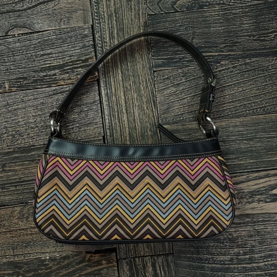 [미쏘니] 에스닉 기하학 패턴 투포켓 빈티지 호보백 숄더백 P01215 상품이미지3