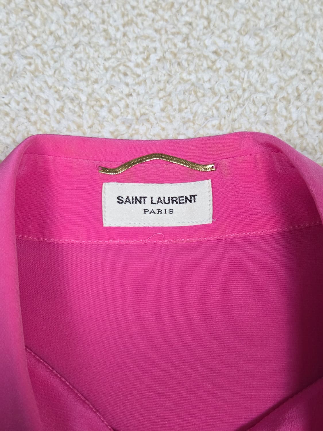 [생로랑] 실크 캡 슬리브 민소매 블라우스 | S00061 상품이미지3