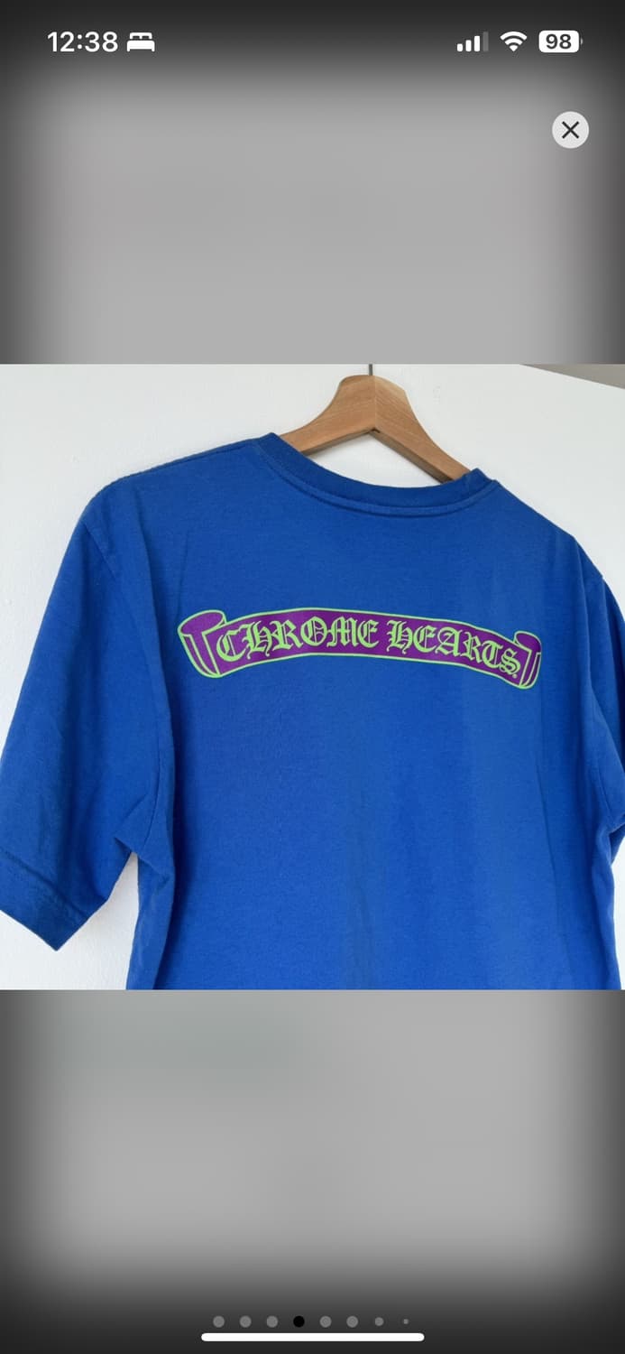 Chrome hearts blue scroll T-shirt 상품이미지2