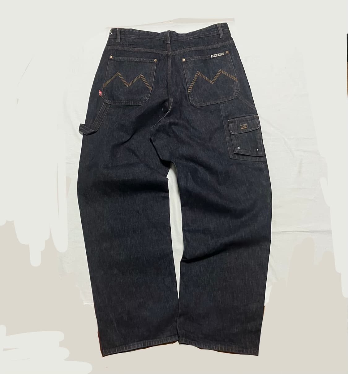 MOJEANS 슈퍼 배기 와이드 카펜터 데님팬츠 상품이미지1