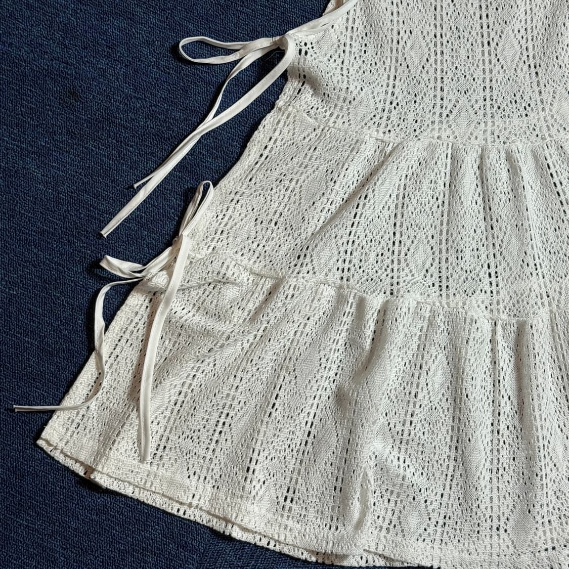 모리걸 옆트임 화이트 원피스 상품이미지3