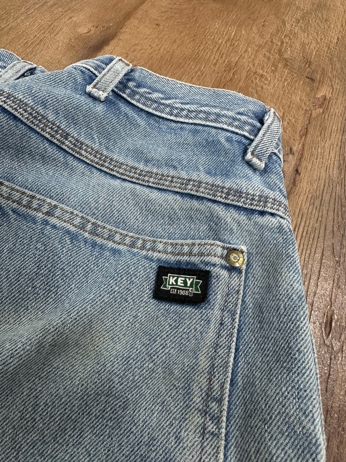 90s KEY 더블니 카펜터 데님 팬츠 상품이미지5