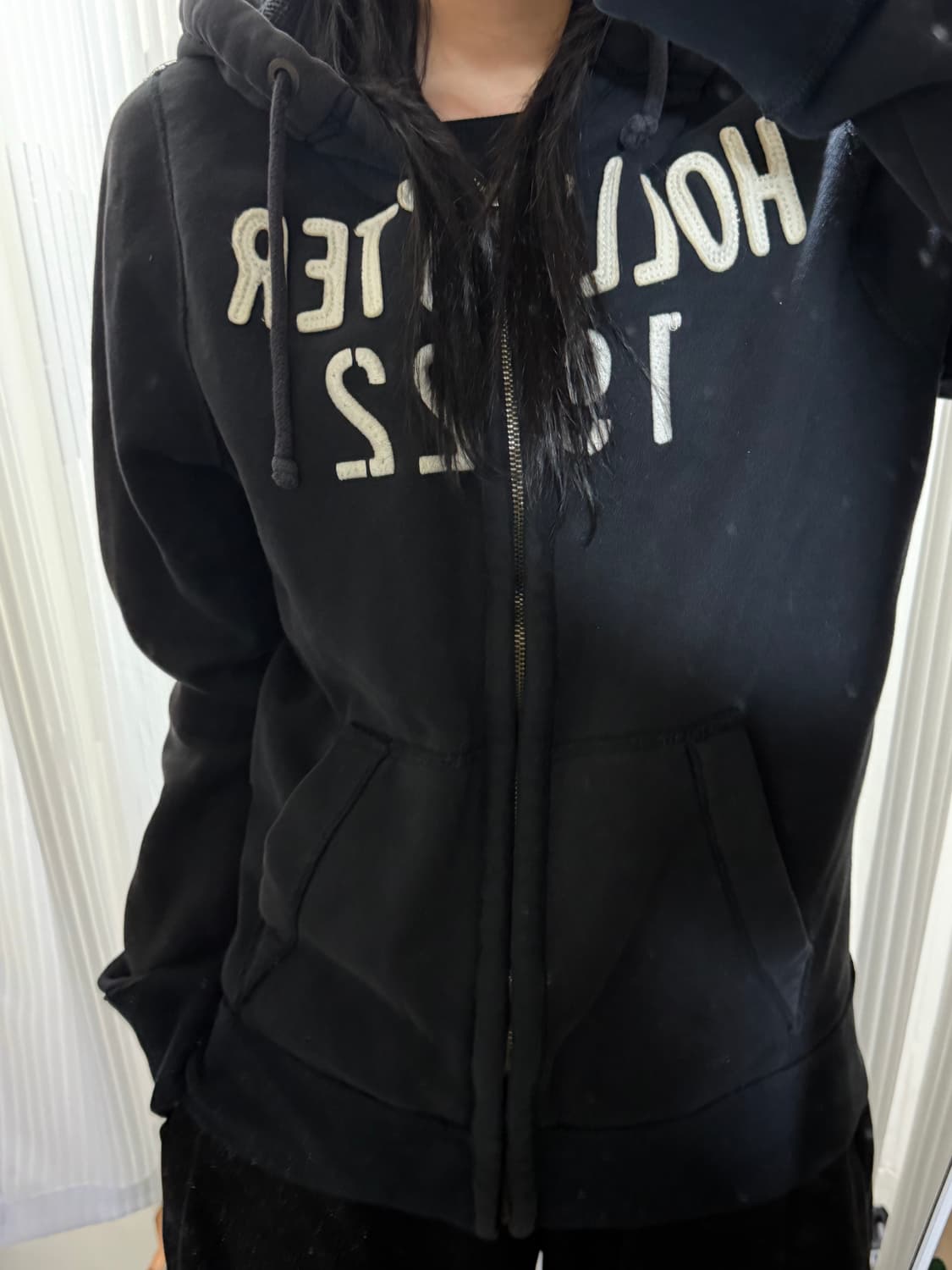 홀리스터 네이비 후드집업 L 상품이미지1