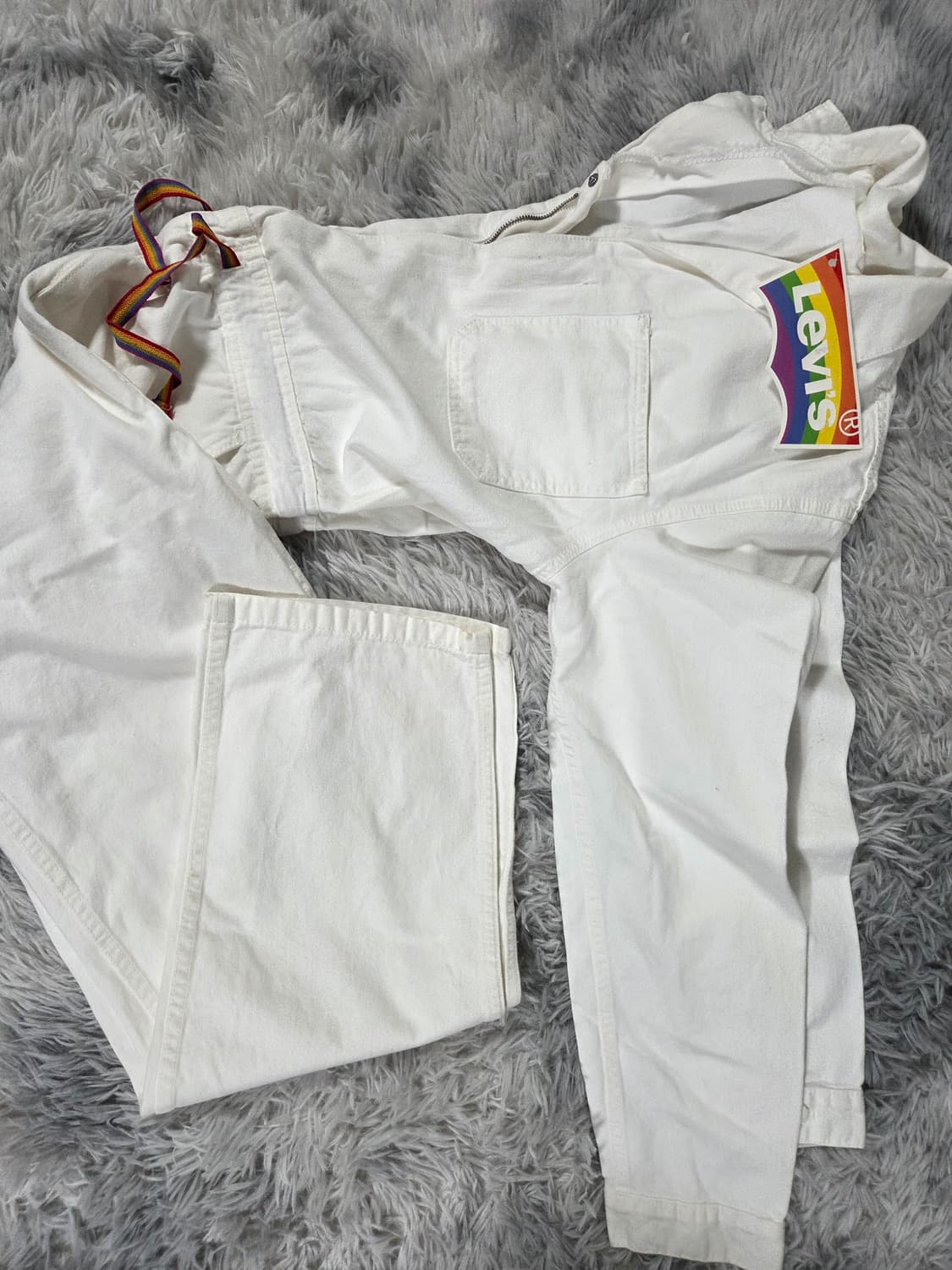 리바이스 화이트  점프수트 상품이미지5