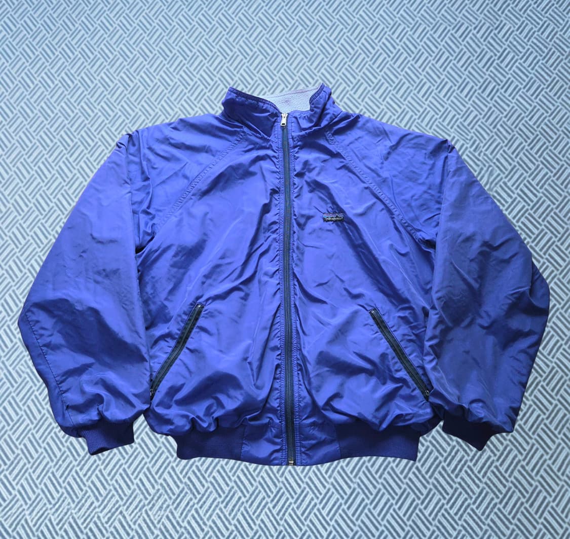 (XL)파타고니아 80s Usa 블루/그레이 쉘 봄버 자켓 상품이미지1