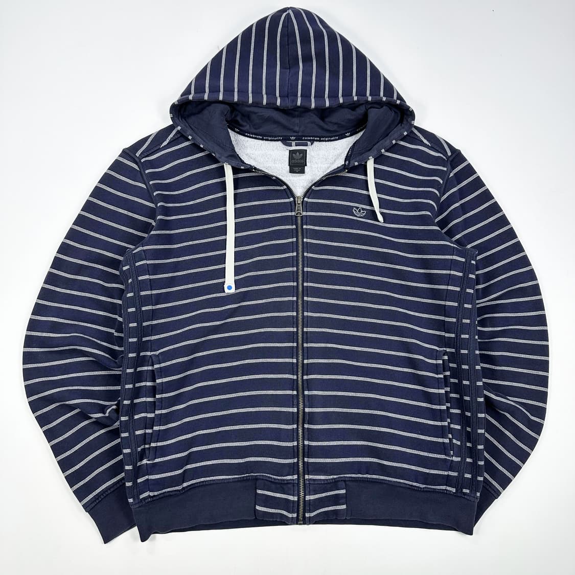 아디다스 트레포일 스트라이프 네이비 후드집업 (XXL) 상품이미지2