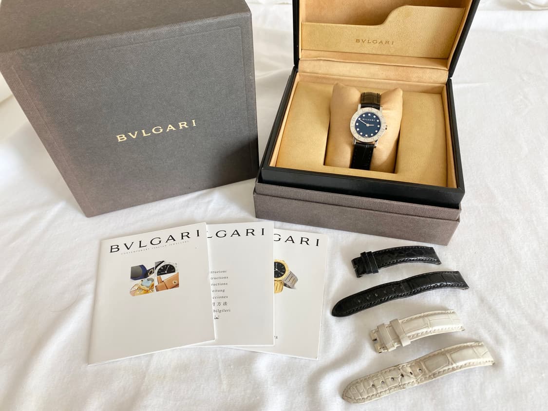 불가리 BB26 여성용 12p 다이아 26mm 쿼츠 스틸 상품이미지2