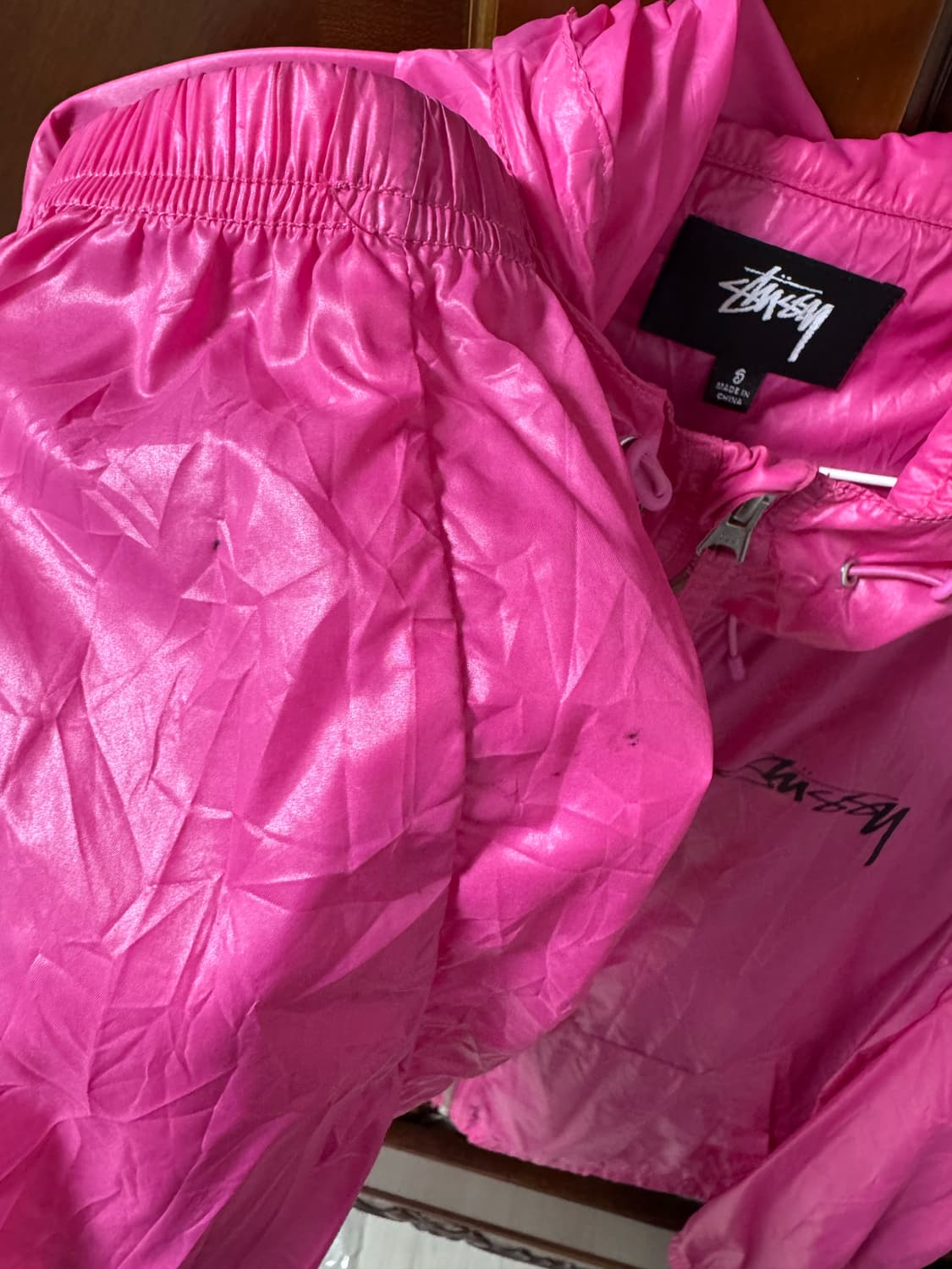 스투시 비치 쉘 링클 나일론 자켓 마젠타 상품이미지3