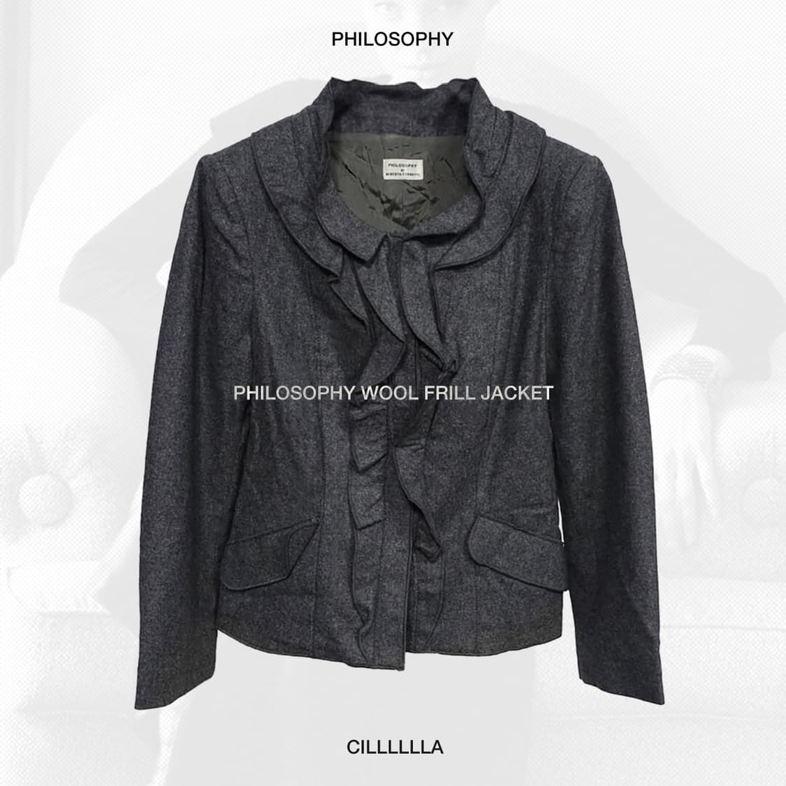 [S] PHILOSOPHY 필로소피 울 프릴 자켓 상품이미지1