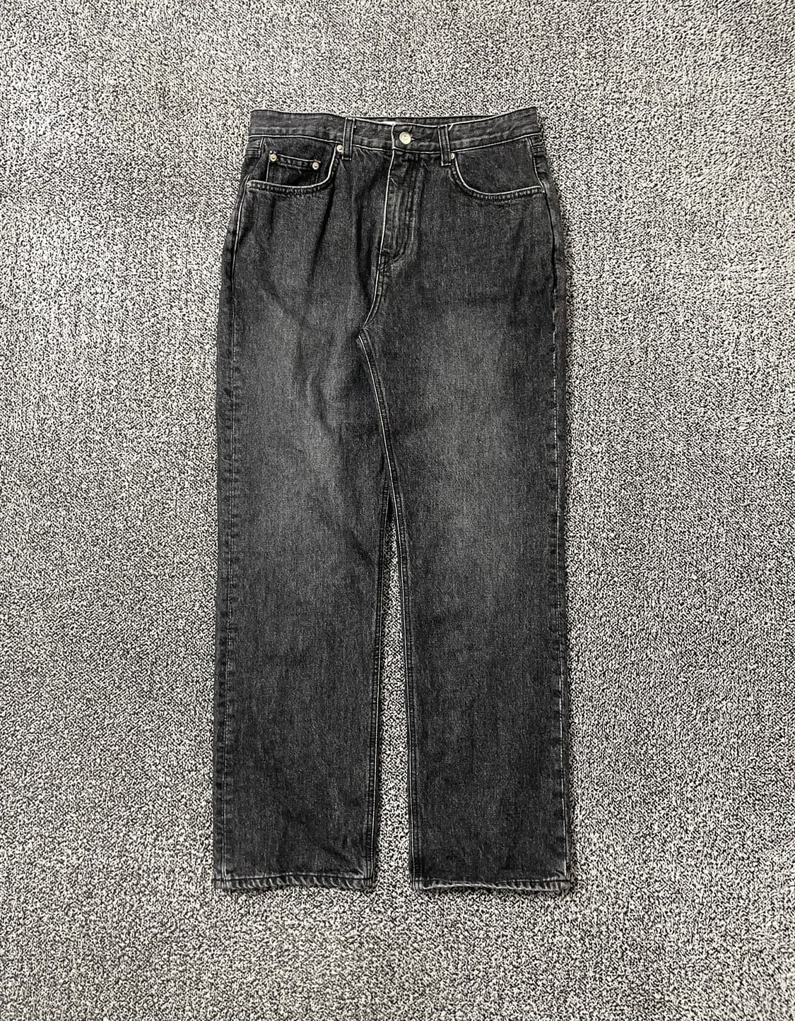 빈티지9. 브랜디드 인스턴트 데님 히시토모 흑청 워시드 레귤러핏 청바지 상품이미지1