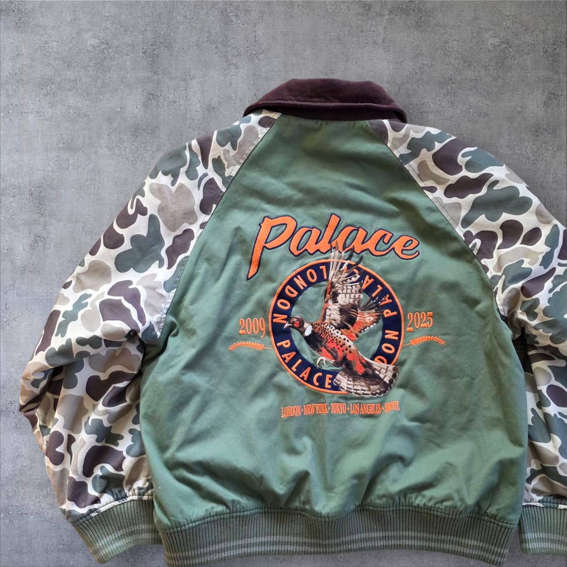 Palace 팔라스 25FW 희귀 꿩자수 아메카지 MA-1 자켓 점퍼 패 상품이미지1