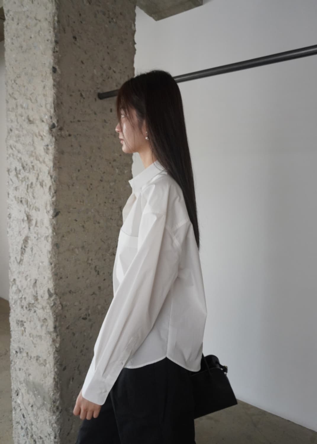 뉴욕나인스튜디오 Blanc Shirts 블랑 셔츠 숏 화이트 상품이미지4