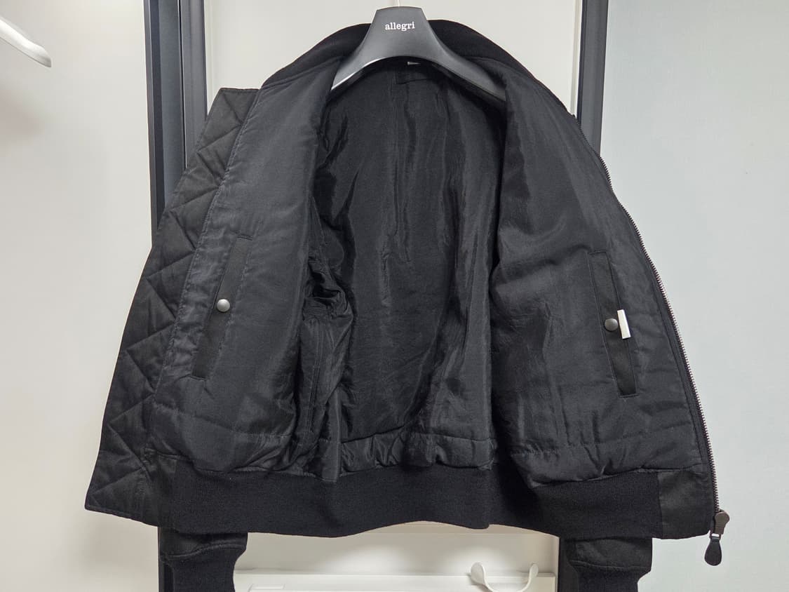 25ss 아프레쎄 빈티지 실크 플라이트 자켓 2 블랙 상품이미지2