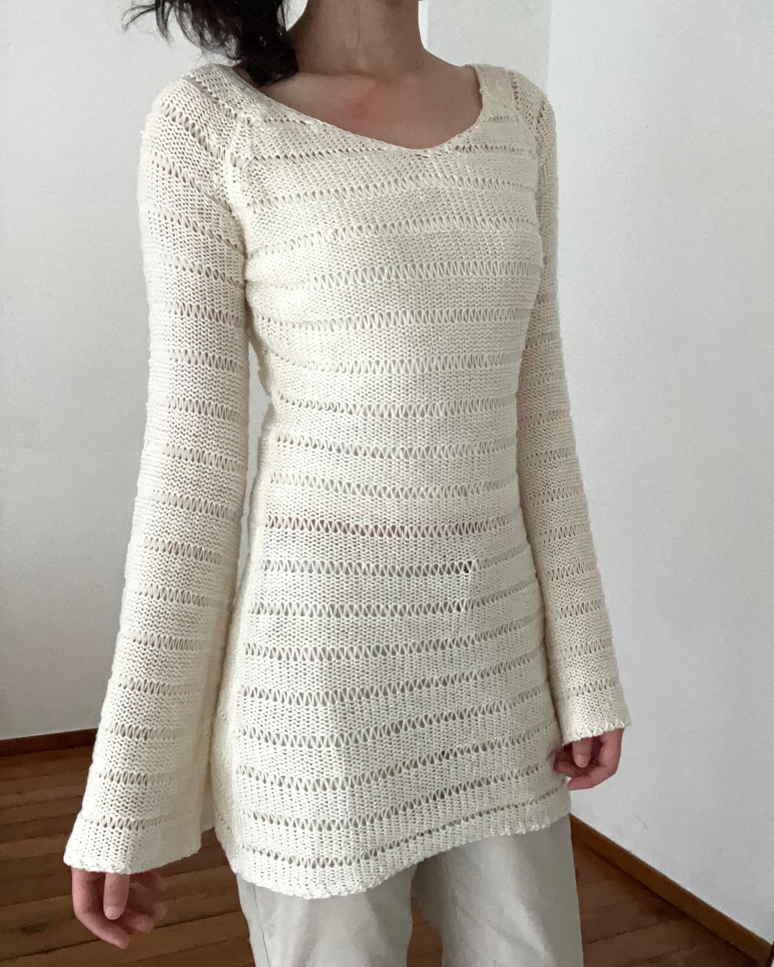 아이보리 니트 원피스 상품이미지3