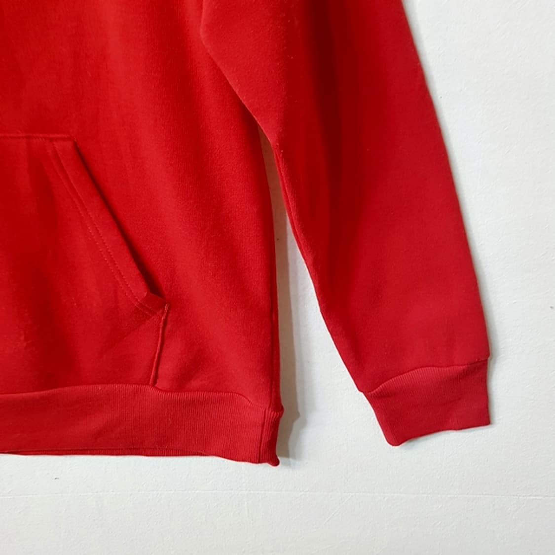 milky 페코짱 기모 후드 티셔츠 레드 상품이미지3