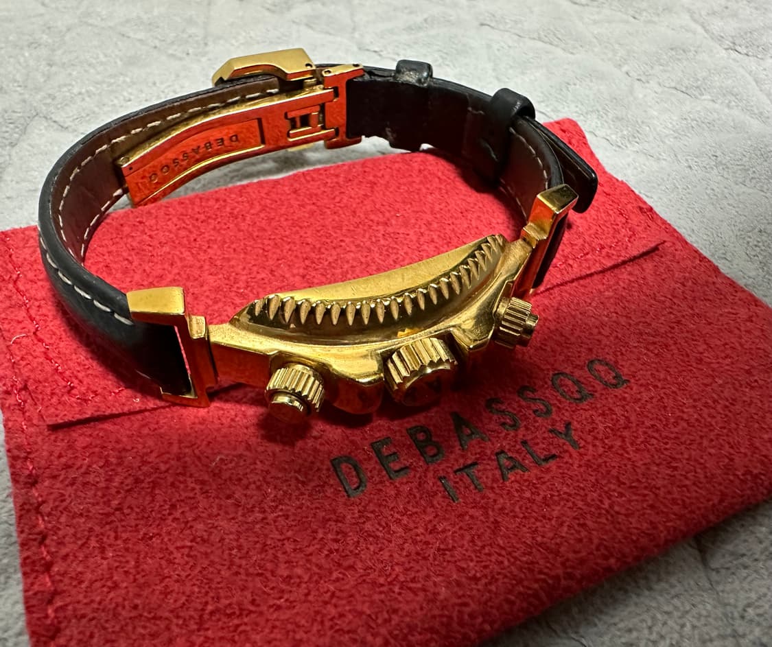 드바스크 앱송 유광골드 블랙레더 상품이미지1