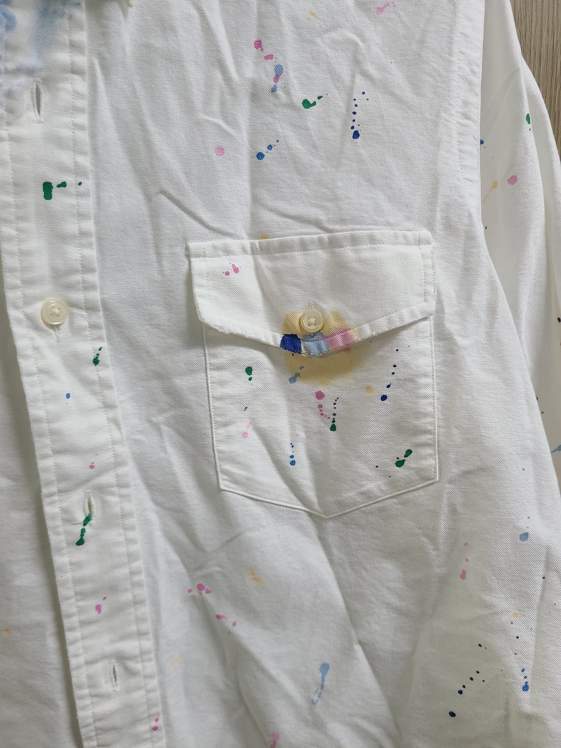 화이트 폴로 랄프로렌 페인팅 셔츠 상품이미지3