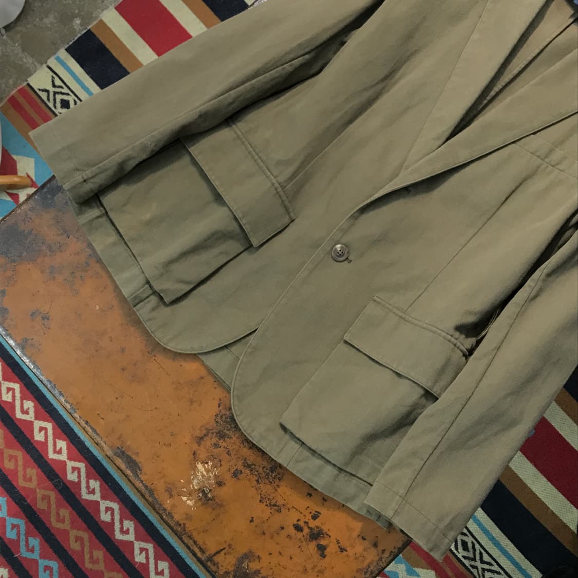 폴로랄프로렌 카키 코튼 블레이저 자켓 여성 55 사이즈 상품이미지3