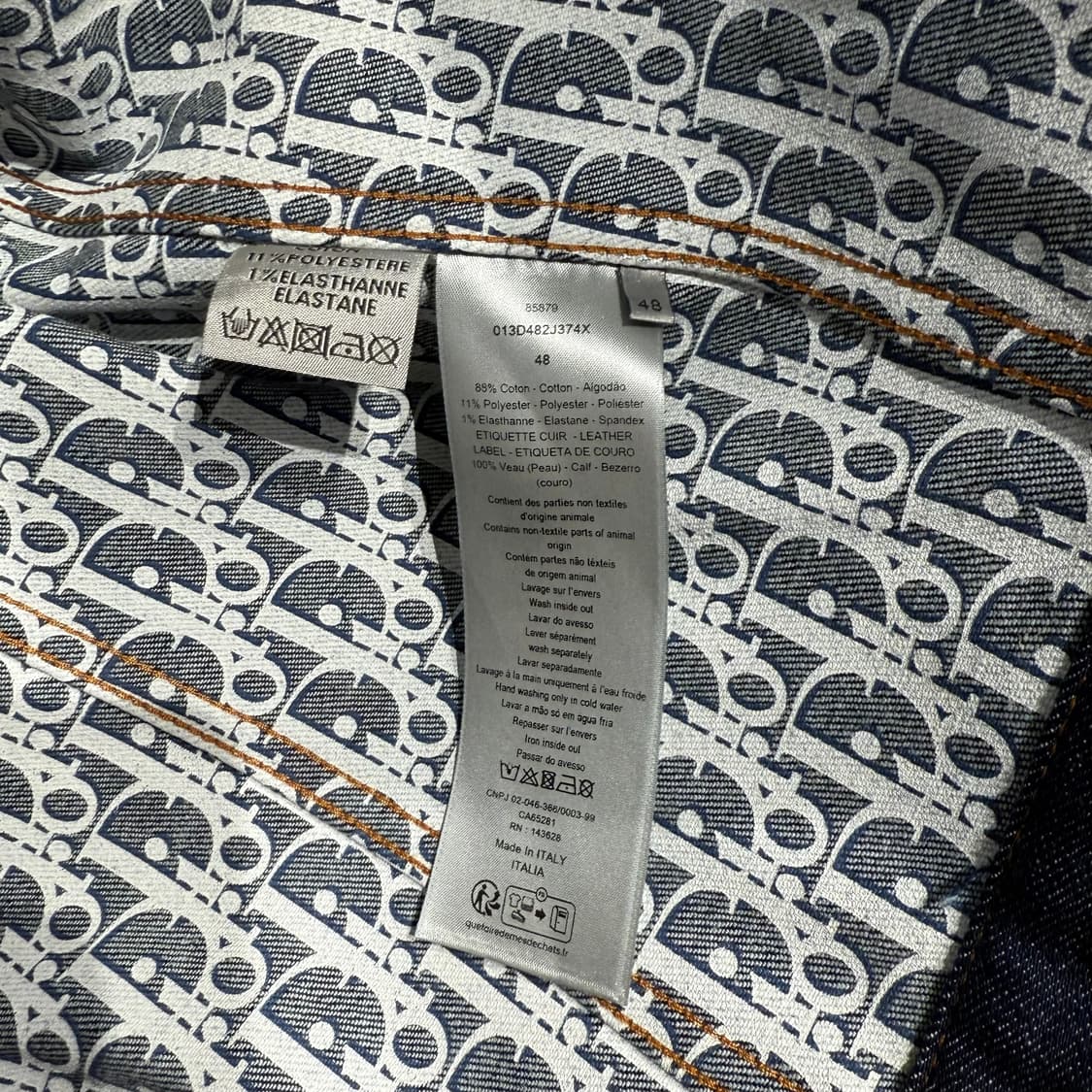 [정품] 디올 25ss 오블리크 레더패치 데님 자켓 상품이미지6