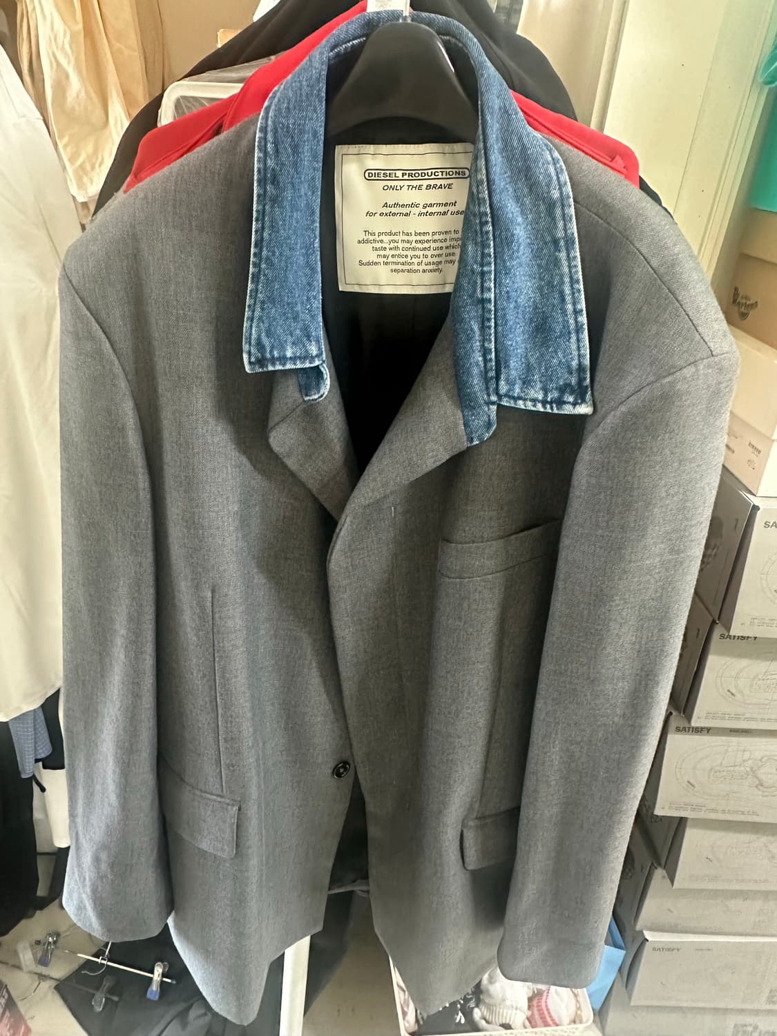 [50] 디젤 글렌마틴 메인컬렉션라인 지코 착용 J 압바스 자켓 그레이 상품이미지7